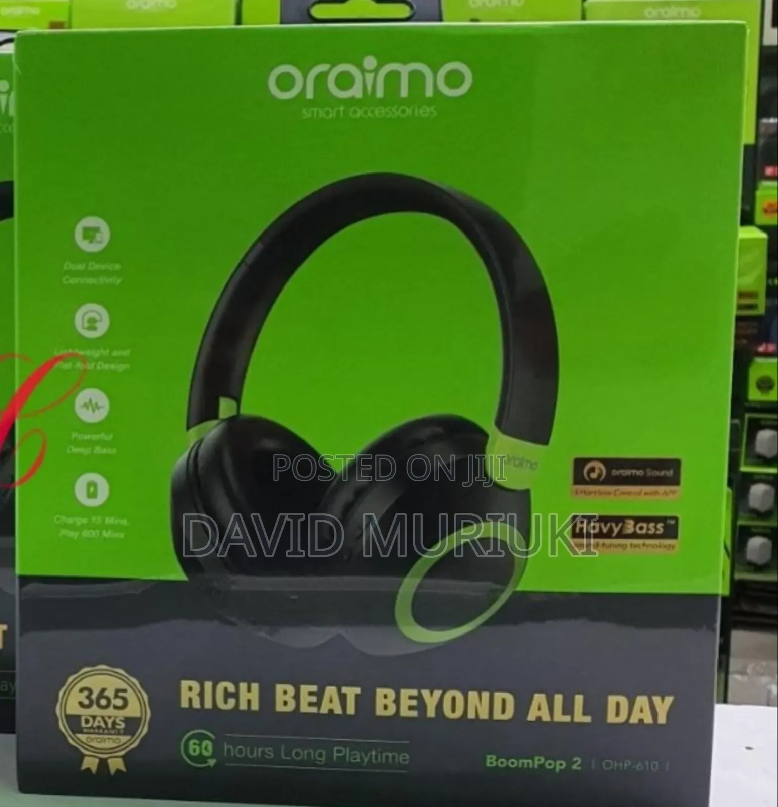 Oraimo Boompop 2 Ohp-610 60hrs Playtime Headphones