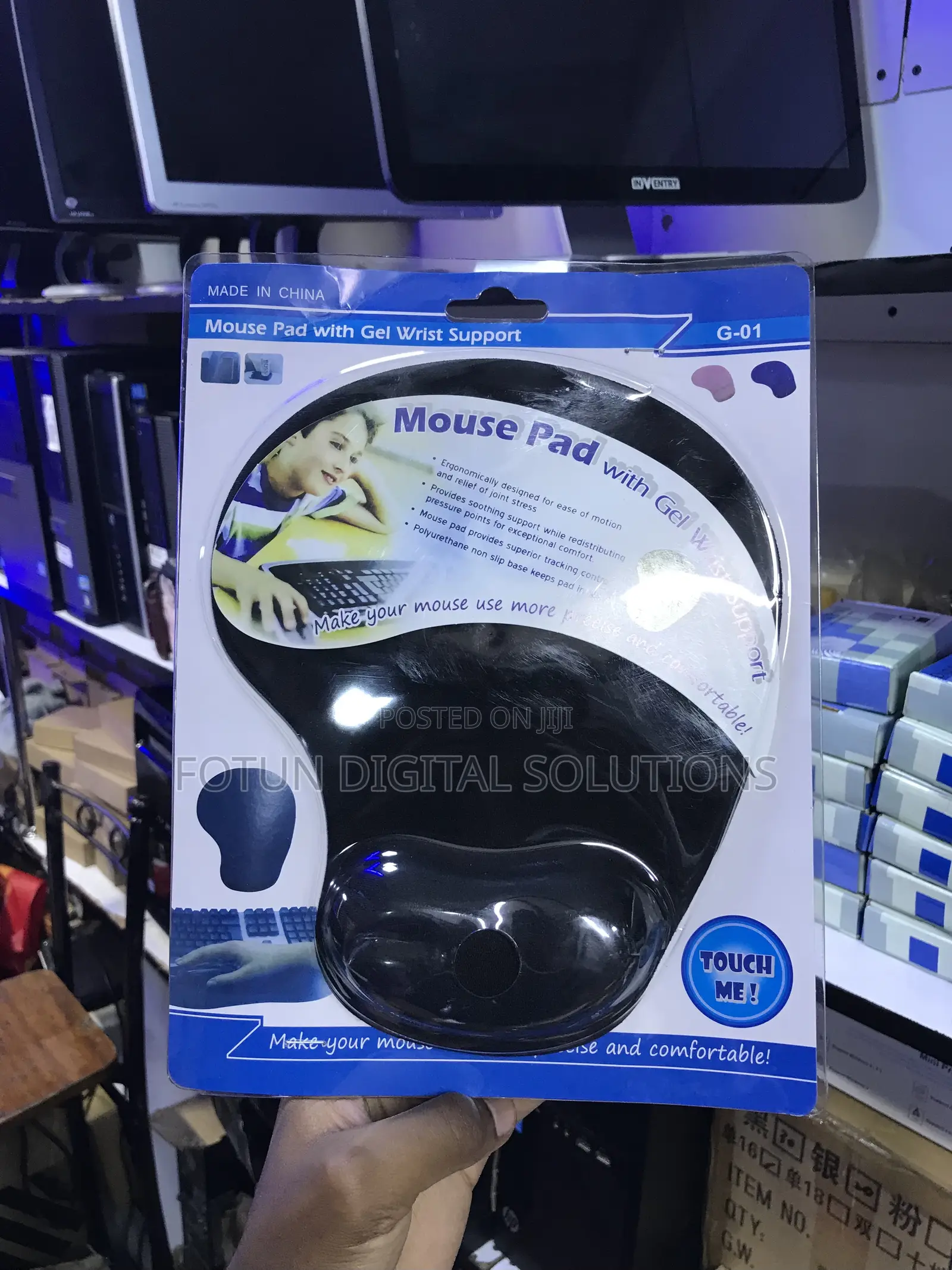 Office Mousepad With Gel Wrist Support - Prevent Carpal Tunnel