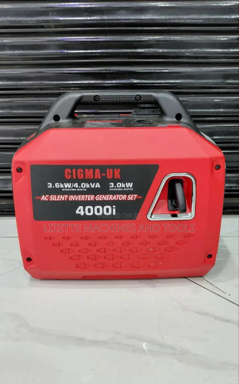 Cigma Uk 3.6kw/4kva 4000i Petrol Silent Inverter Generator (Keystart)