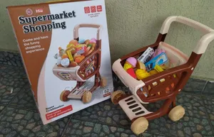 52 Pcs Supermarket Shopping Cart With Accessories For Kids