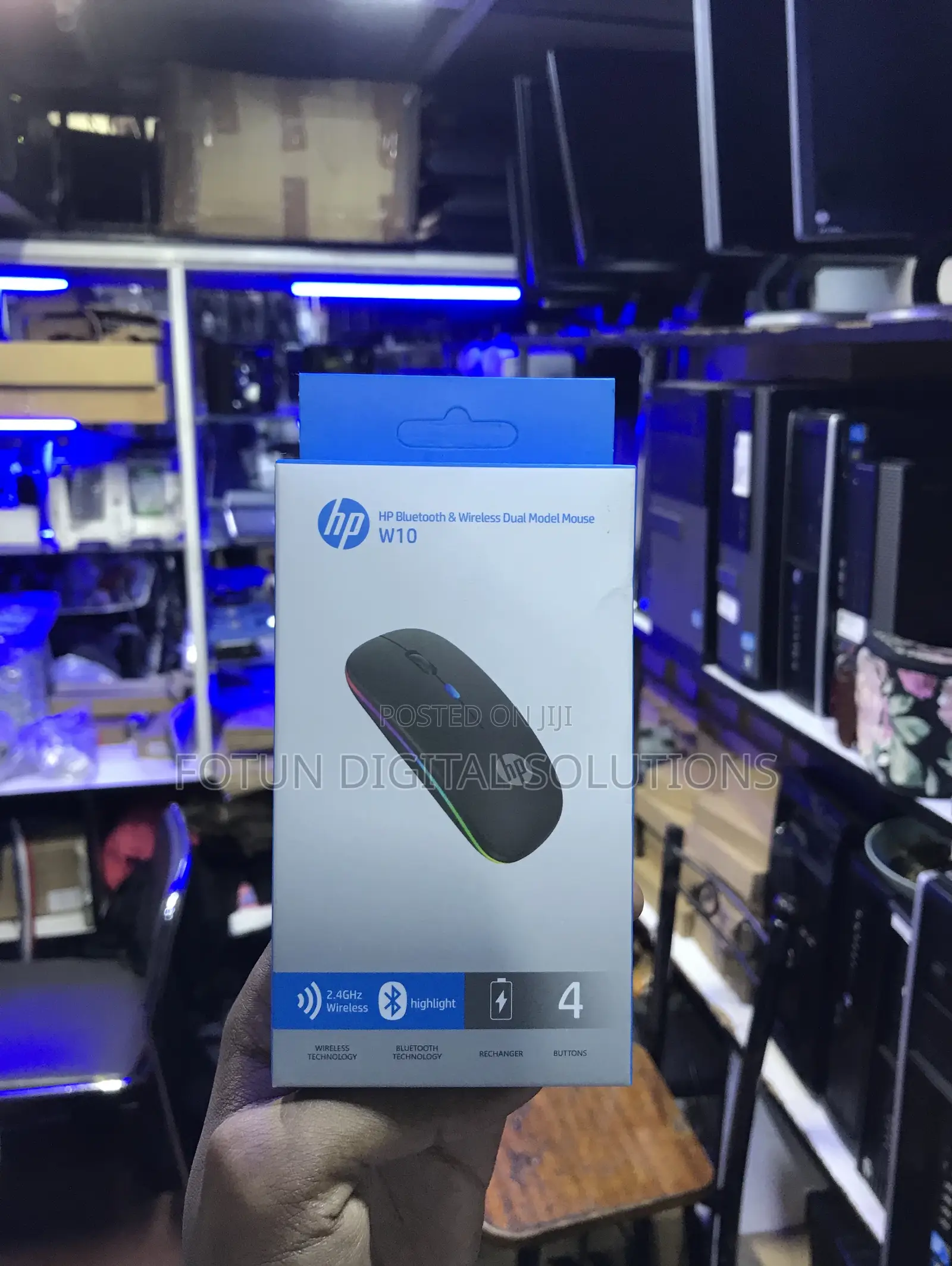 Hp W10 Wireless Mouse - Rechargeable With Multi-Device Support