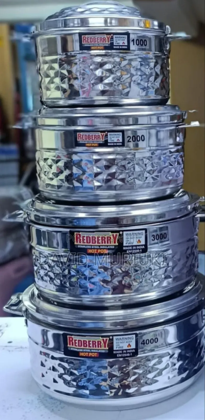 *Croma Stainless Steel Hotpots In
 4pcs in a Set