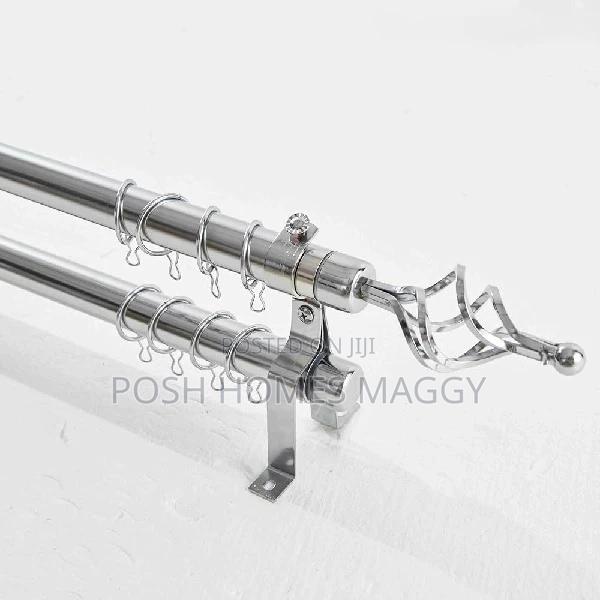 Curated Silver Curtain Rods - main view