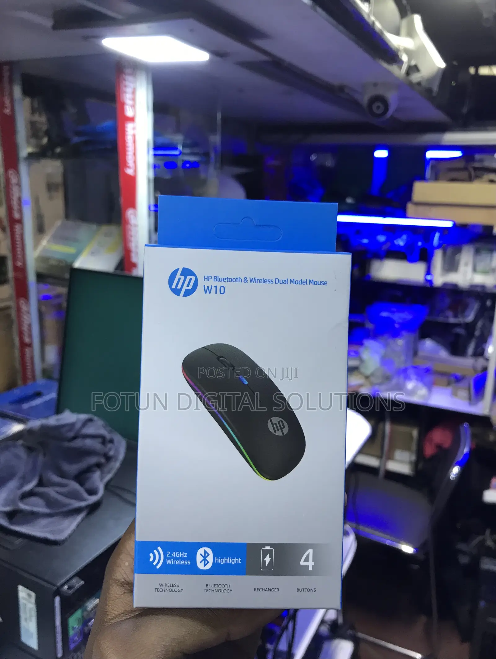 Hp W10 Silent Wireless Mouse - Rechargeable Ergonomic