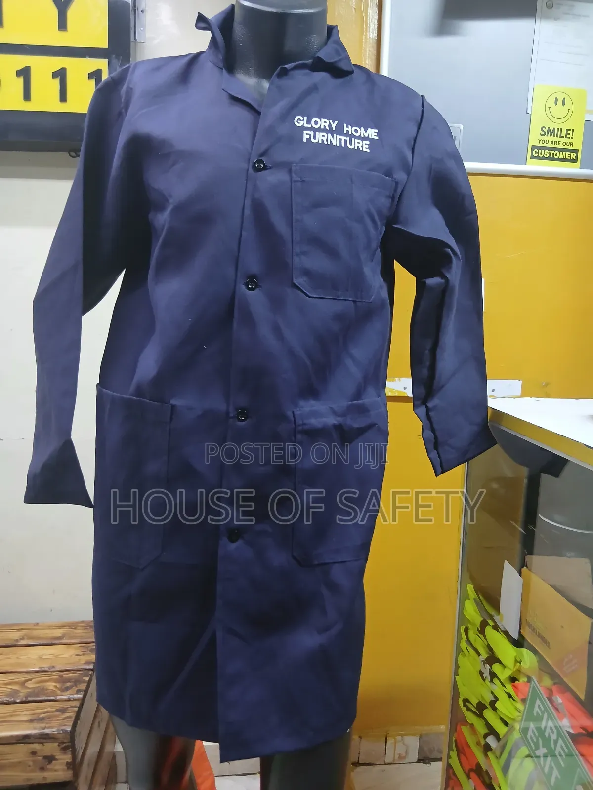 Fastened at the Front Safetywear Dust Jacket