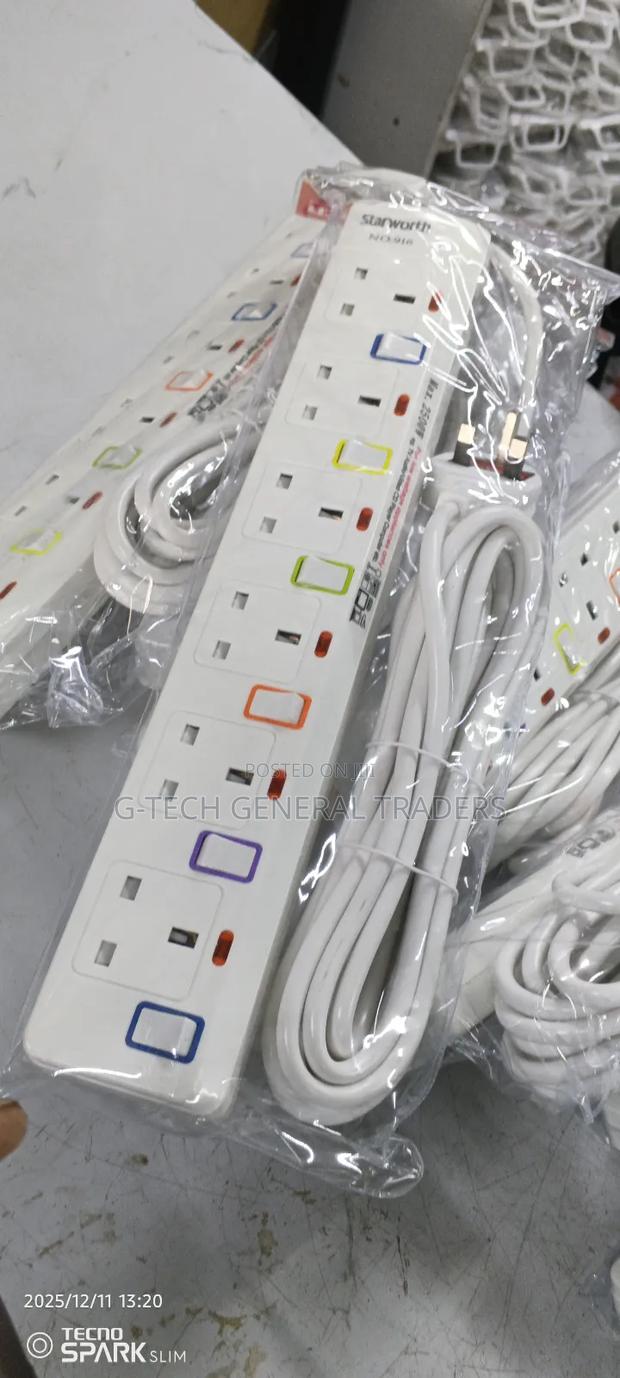 Star Worth 6-way Heavy Duty Extension Cable With Switches