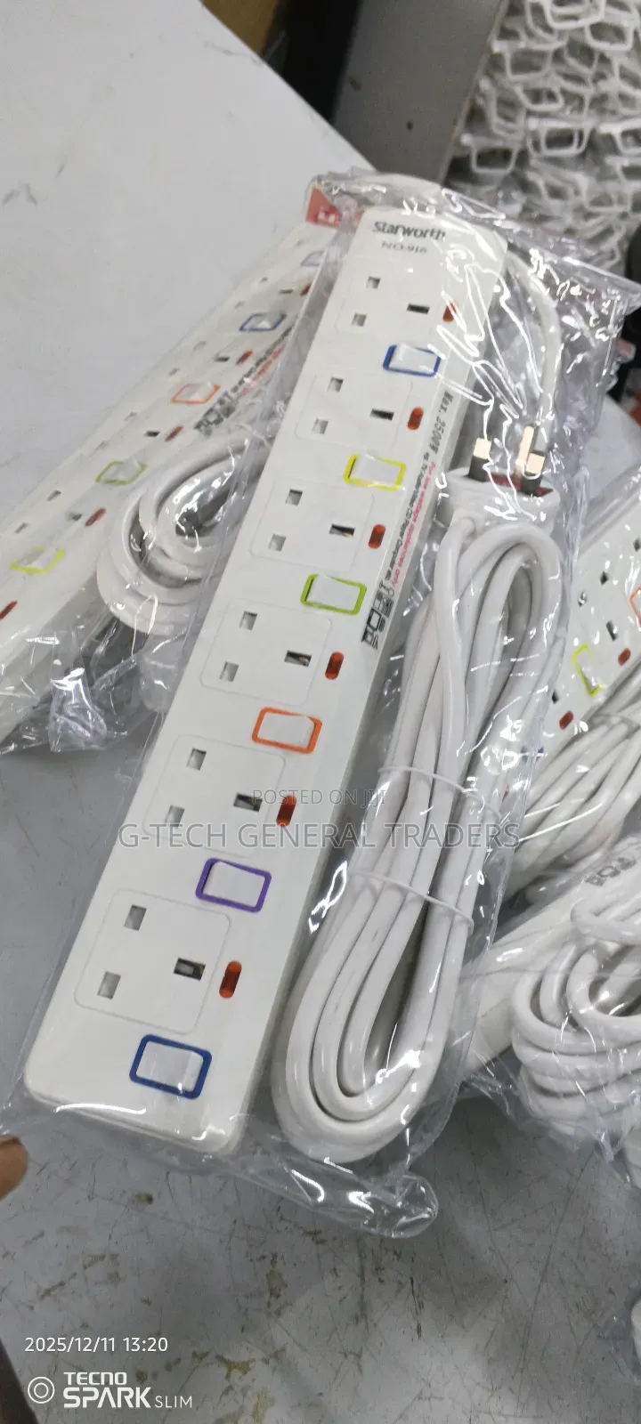 Star Worth 6-way Heavy Duty Extension Cable With Switches