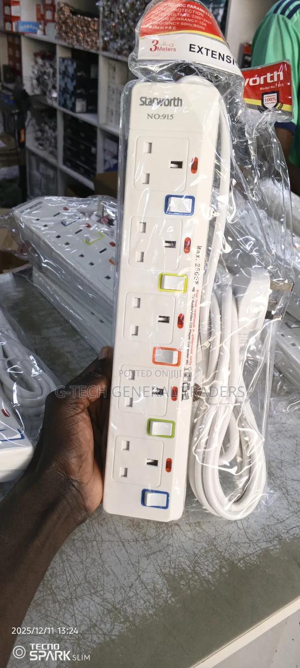 Star Worth 5-way Heavy Duty 3m Extension Cable With Individual Switch - thumbnail 2