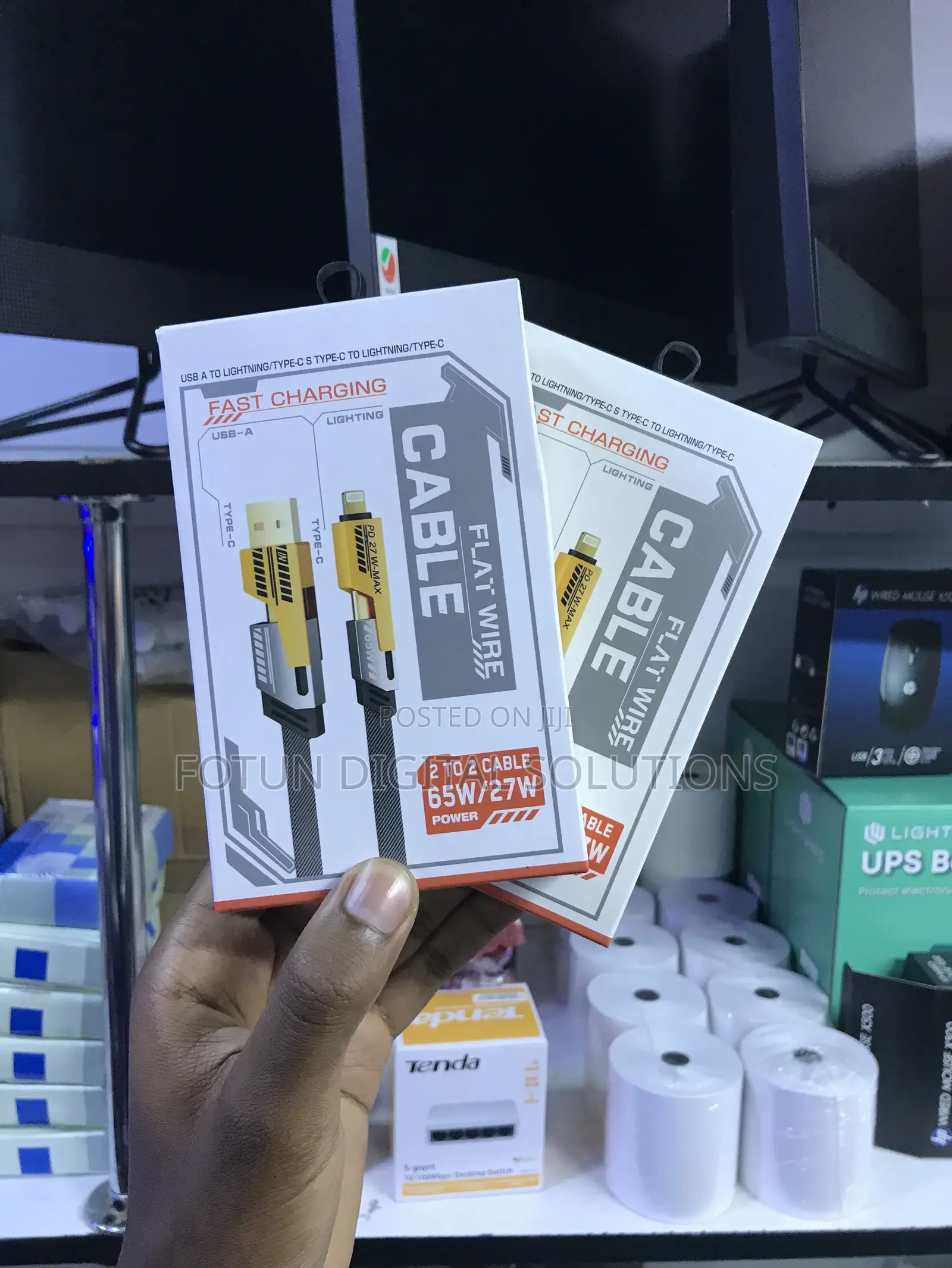 S-Shaped 2-in-1 Fast Charging Cable - Type C to Lightning Type C