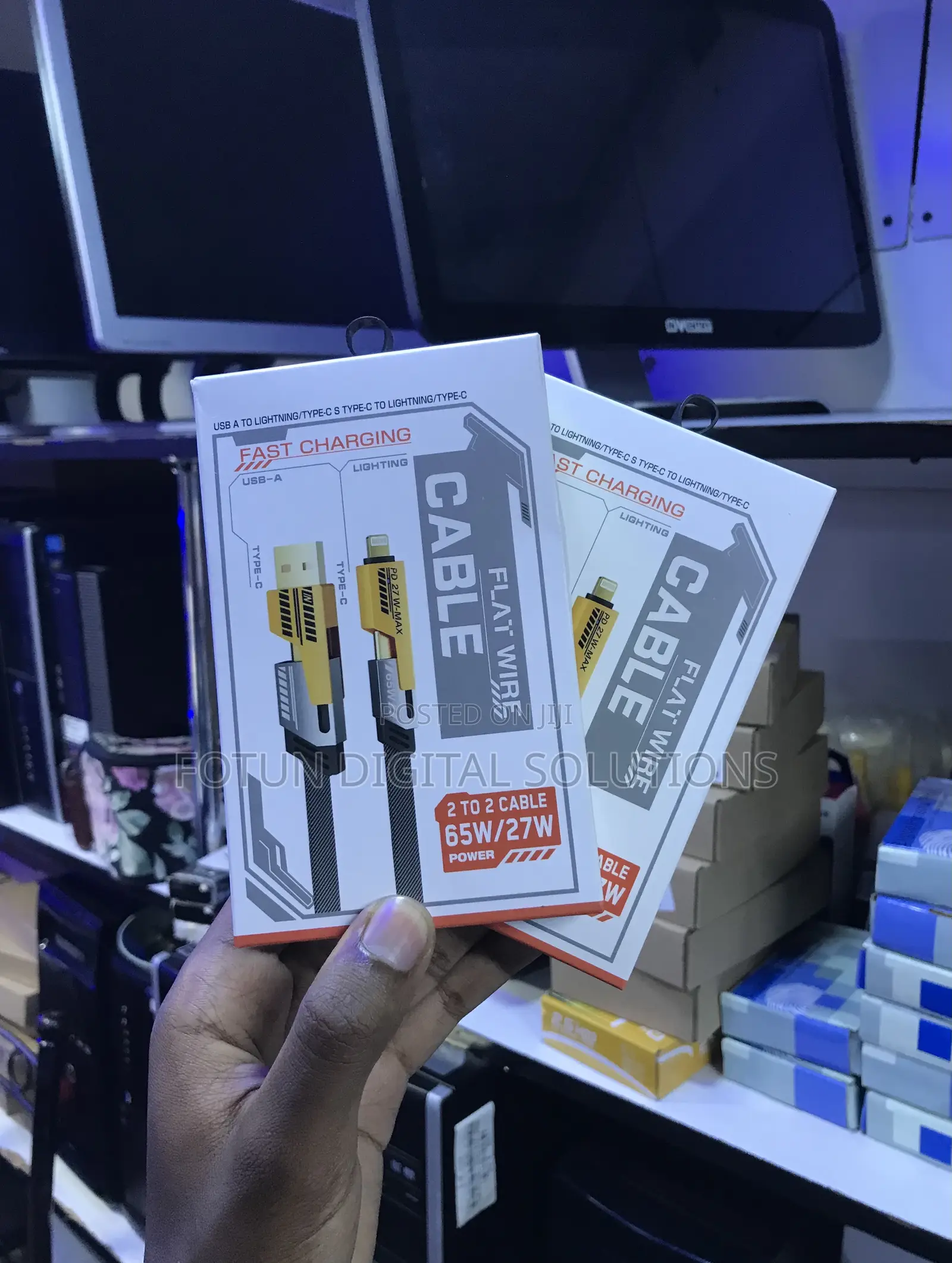 Compact 2-in-1 Fast Charger Cable - For Car Travel