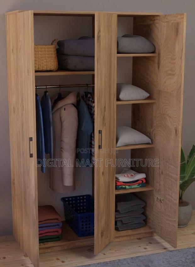 Three-Door Veneered Wood Cabinet - thumbnail 7