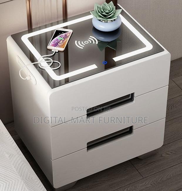 White Two-Tier Bedside Cabinet - thumbnail 5