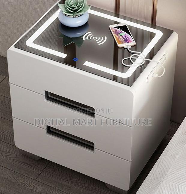 White Two-Tier Bedside Cabinet - thumbnail 6