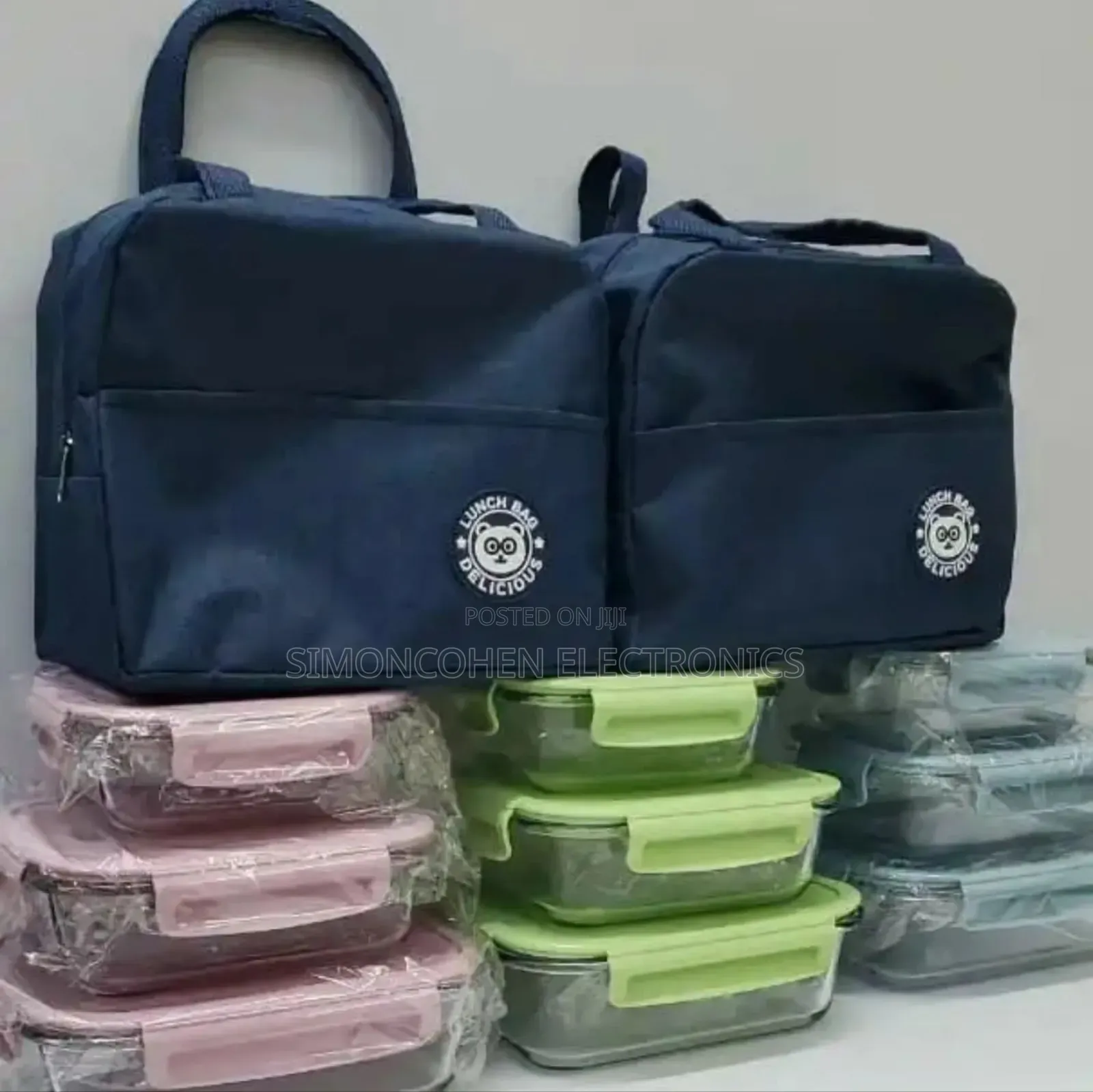 3pcs Glass Bowl Set With Free Lunchbag