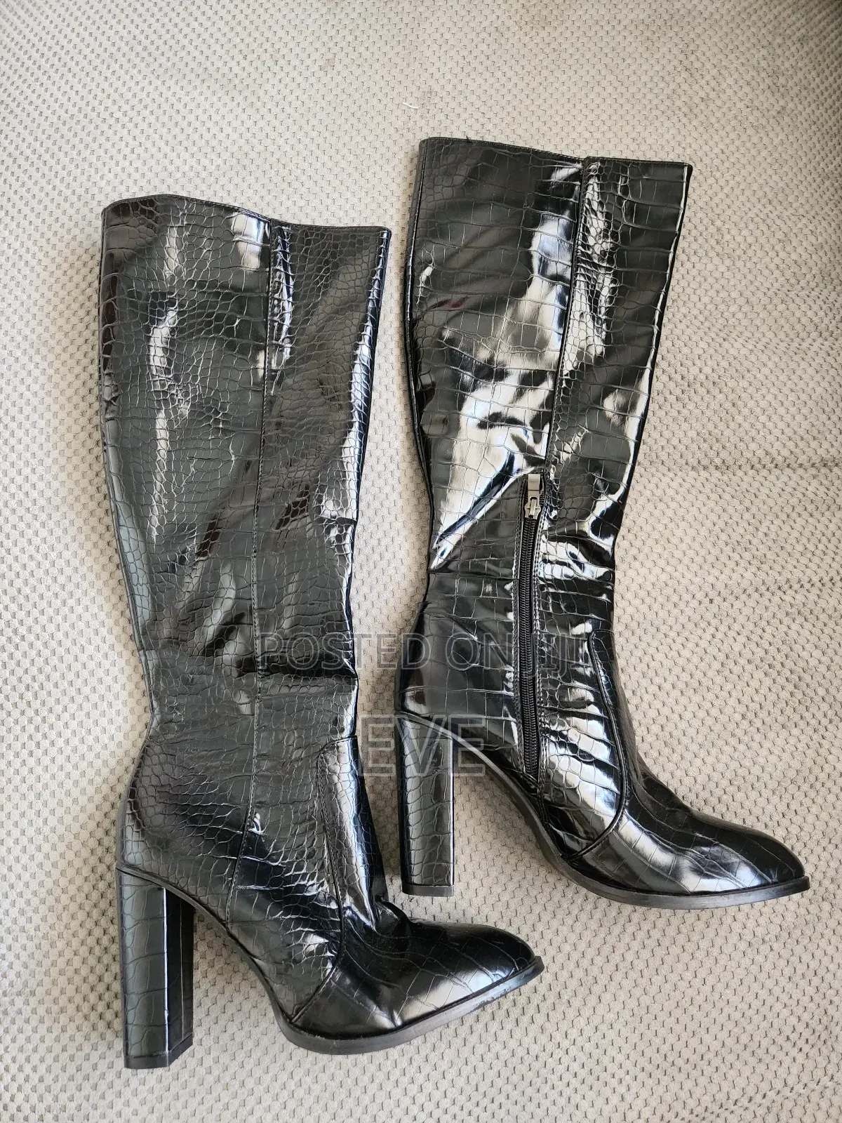 Black Knee High Boots