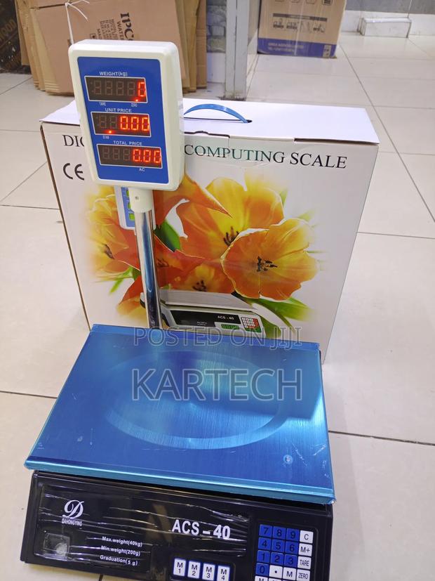 40kg Digital Retail Shop Scale – Acs-40 Price Computing Machine - main view