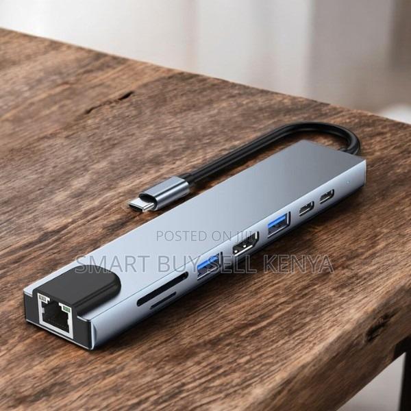 Top-Quality 8-in-1 Usb-C Hub With Hdmi, Rj45, Pd Usb Multi Ports