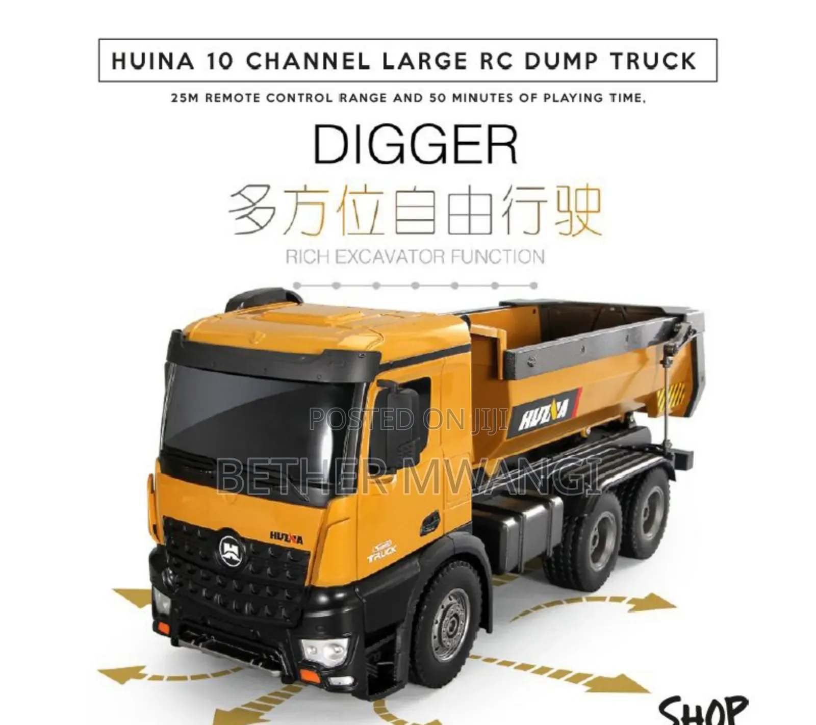 Huina 1580-xx- Large Rc Dump Truck In Kenya