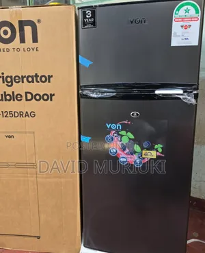 Von Double Door Fridge 125litres Direct Cool