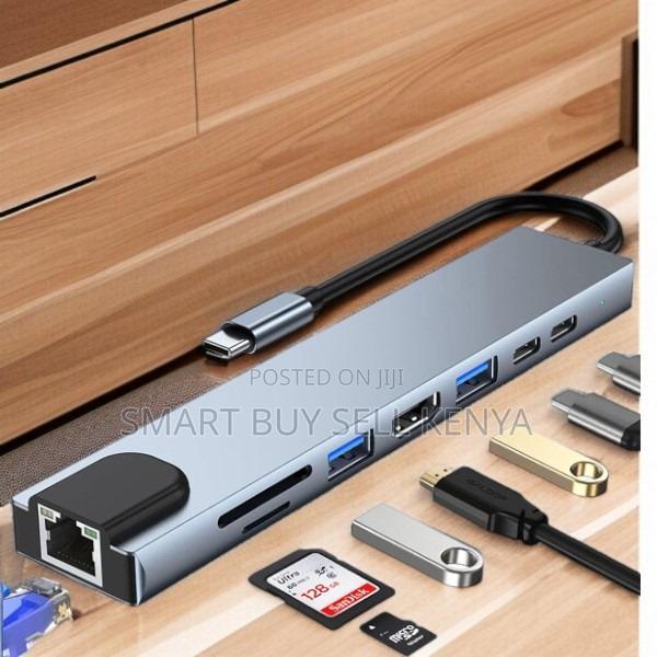 Lightweight 8-in-1 Usb-C Multiport Hub With Hdmi, Pd Fast Ethernet