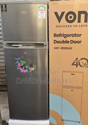 Von VRT-181drax Double Door Fridge 181 Liters Refrigerator