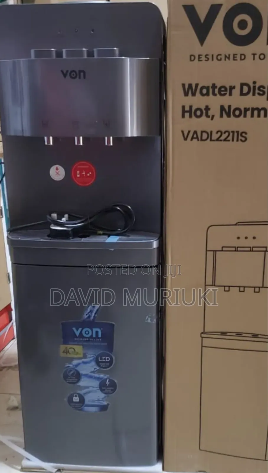 Von Hot Normal and Cold 3 Taps Dispenser