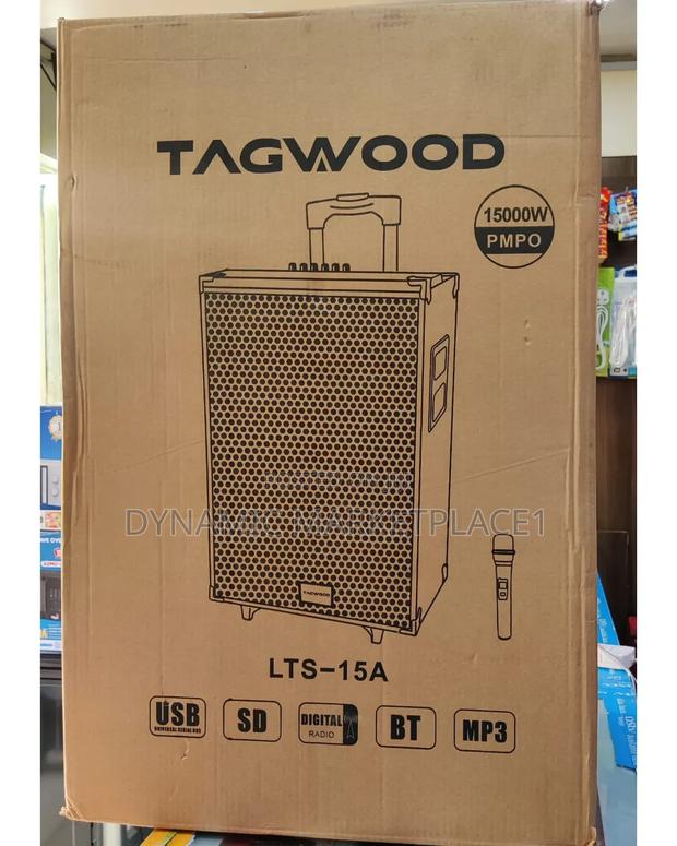 Tagwood LTS-15a 15" Rechargeable Bluetooth Trolley Speaker With Mic
