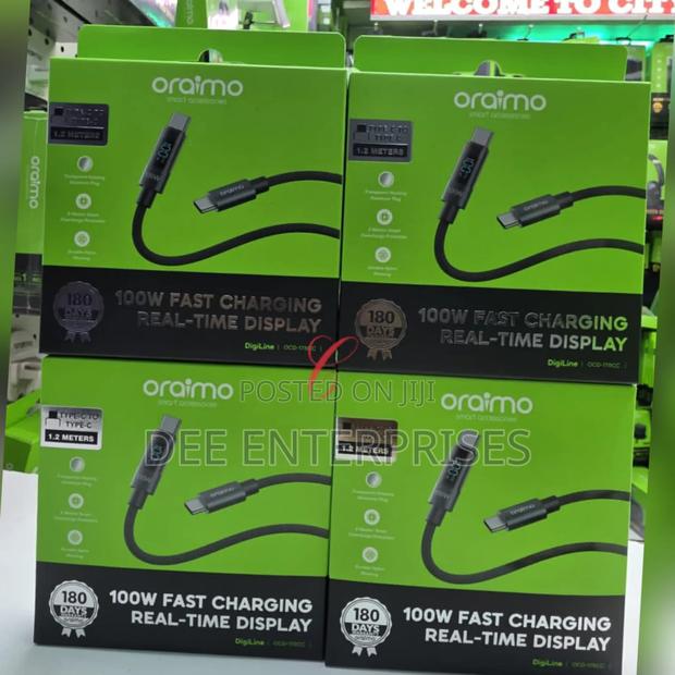 Oraimo Digiline 100w Type C to Type C* Cables With Real Time Display - thumbnail 3