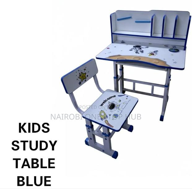 Adjustable Height Children's Study Table and Chair Set - main view