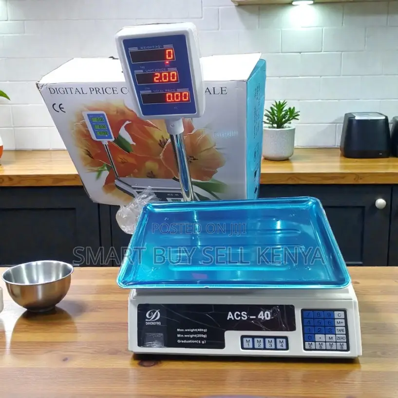 Acs 40 Digital Weighing Scale 40kgs With Led Display and Rechargeable