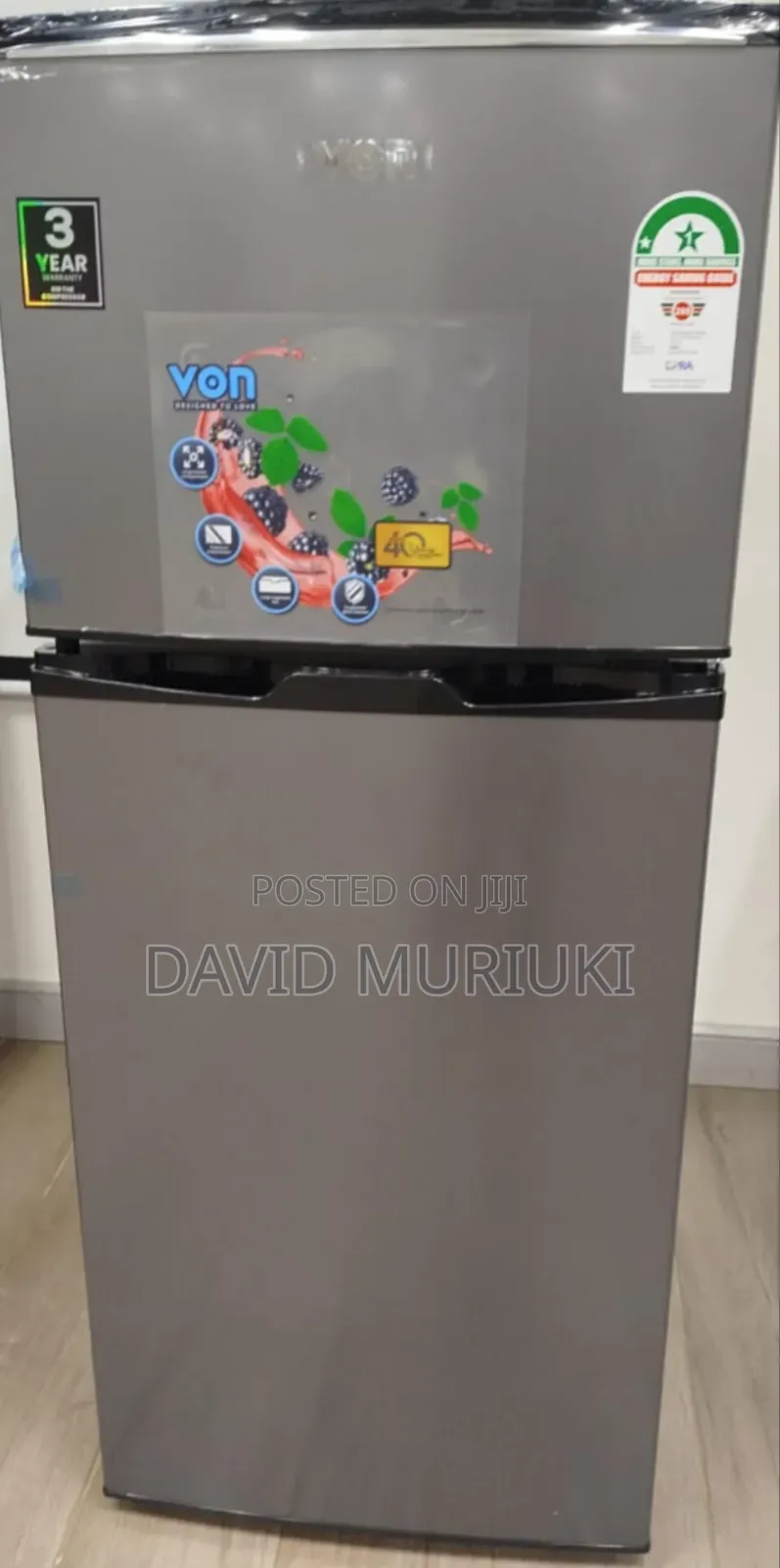 Von 175 Litres Double Door Refrigerator