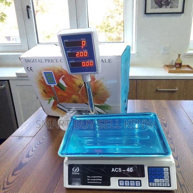 Acs 40 40kgs Electronic Weighing Scale With Led Display Rechargeable