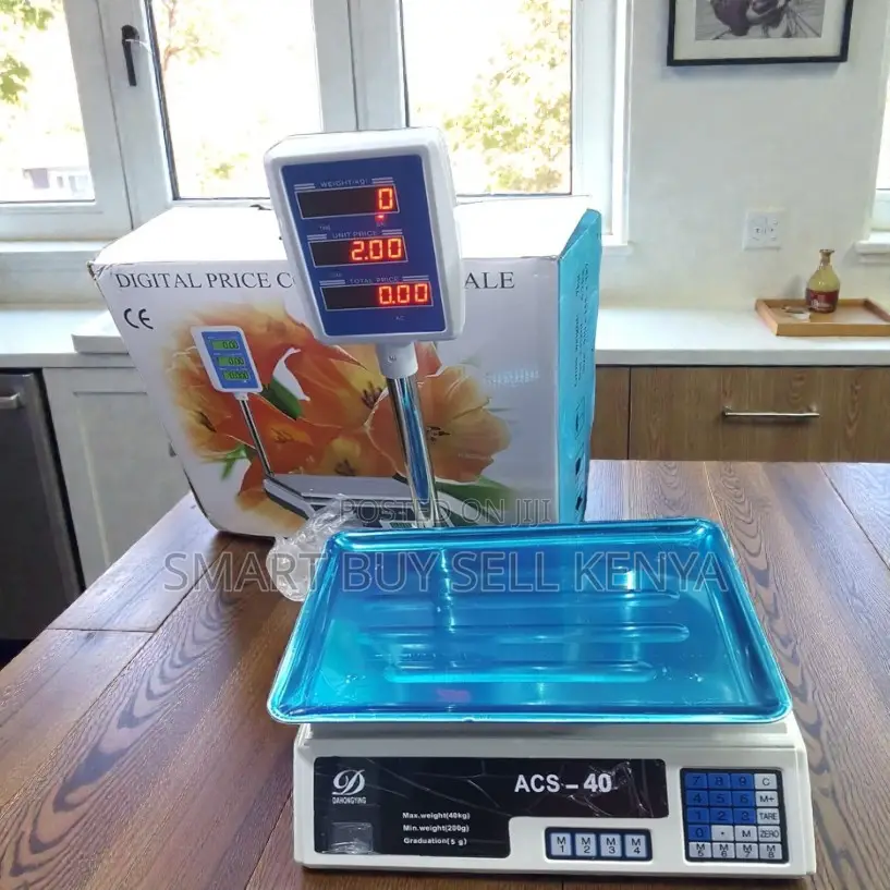 Acs 40 40kgs Electronic Weighing Scale With Led Display Rechargeable
