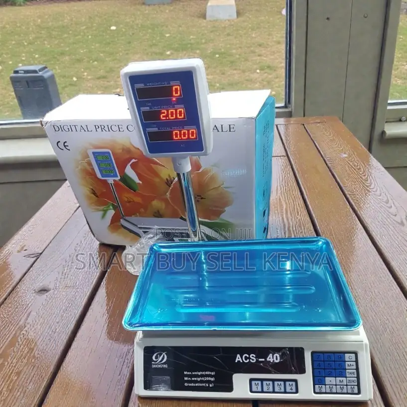 Acs 40 40kgs Digital Price Computing Scale With Led Display Battery