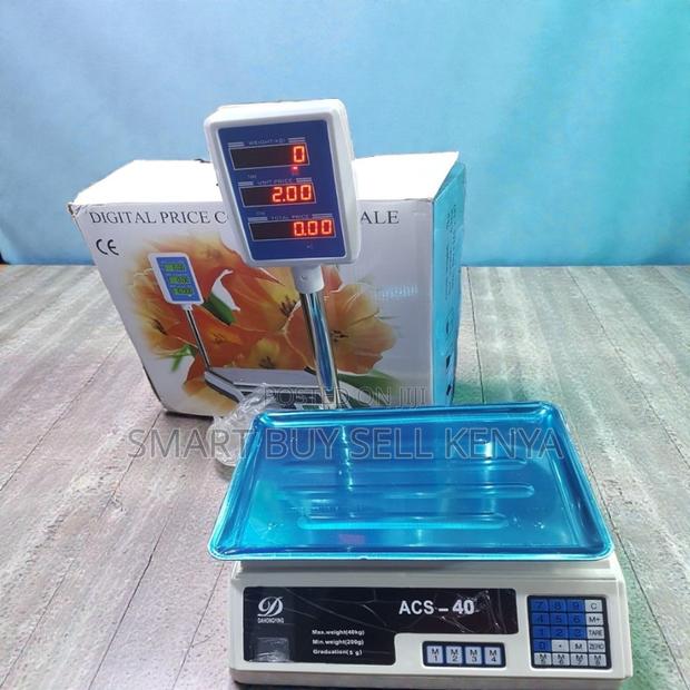 Acs 40 40kgs Digital Scale With Price Computing Led Display Battery