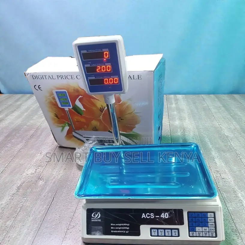 Acs 40 40kgs Digital Scale With Price Computing Led Display Battery