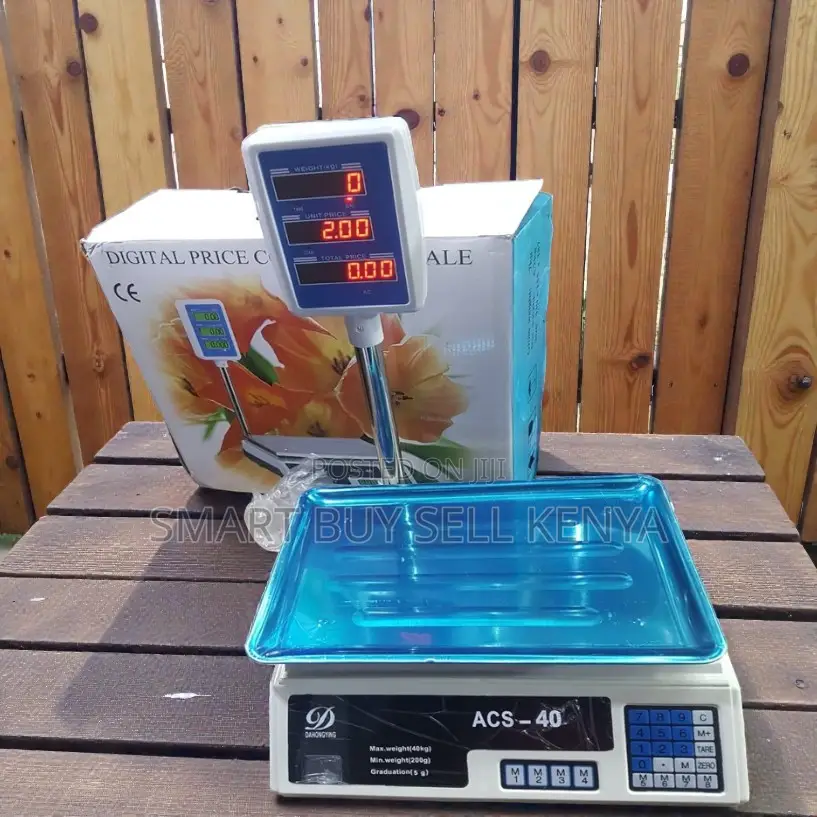 Acs 40 Led Display 40kgs Weight and Price Computing Scale