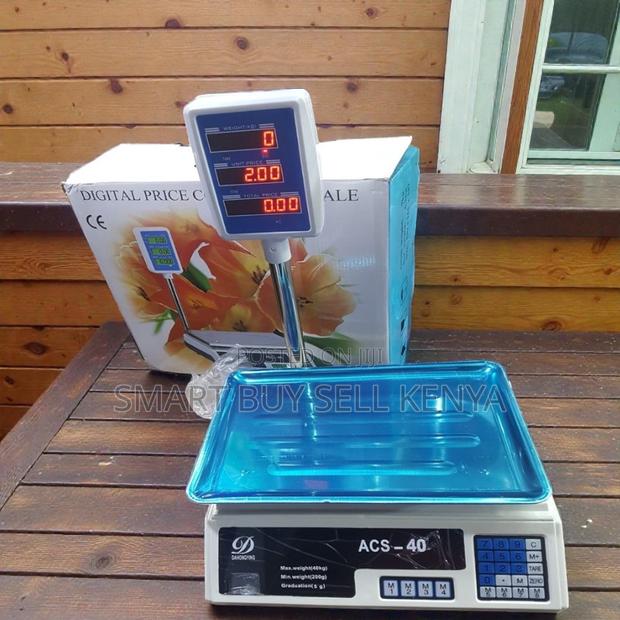Heavy-Duty Acs 40 Led Display 40kgs Digital Weight and Price Scale