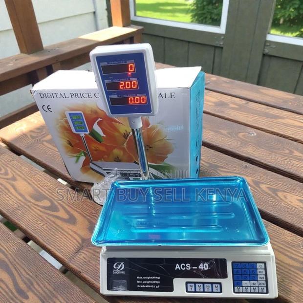 Acs 40 Digital 40kgs Price Computing Scale With Led Battery