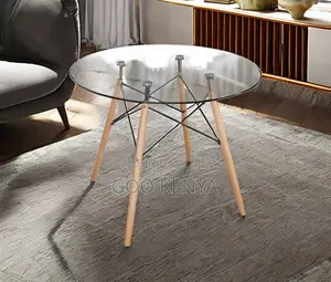 Home Table;Sleek Tempered Glass Coffee Table for Dining Coffee Shops