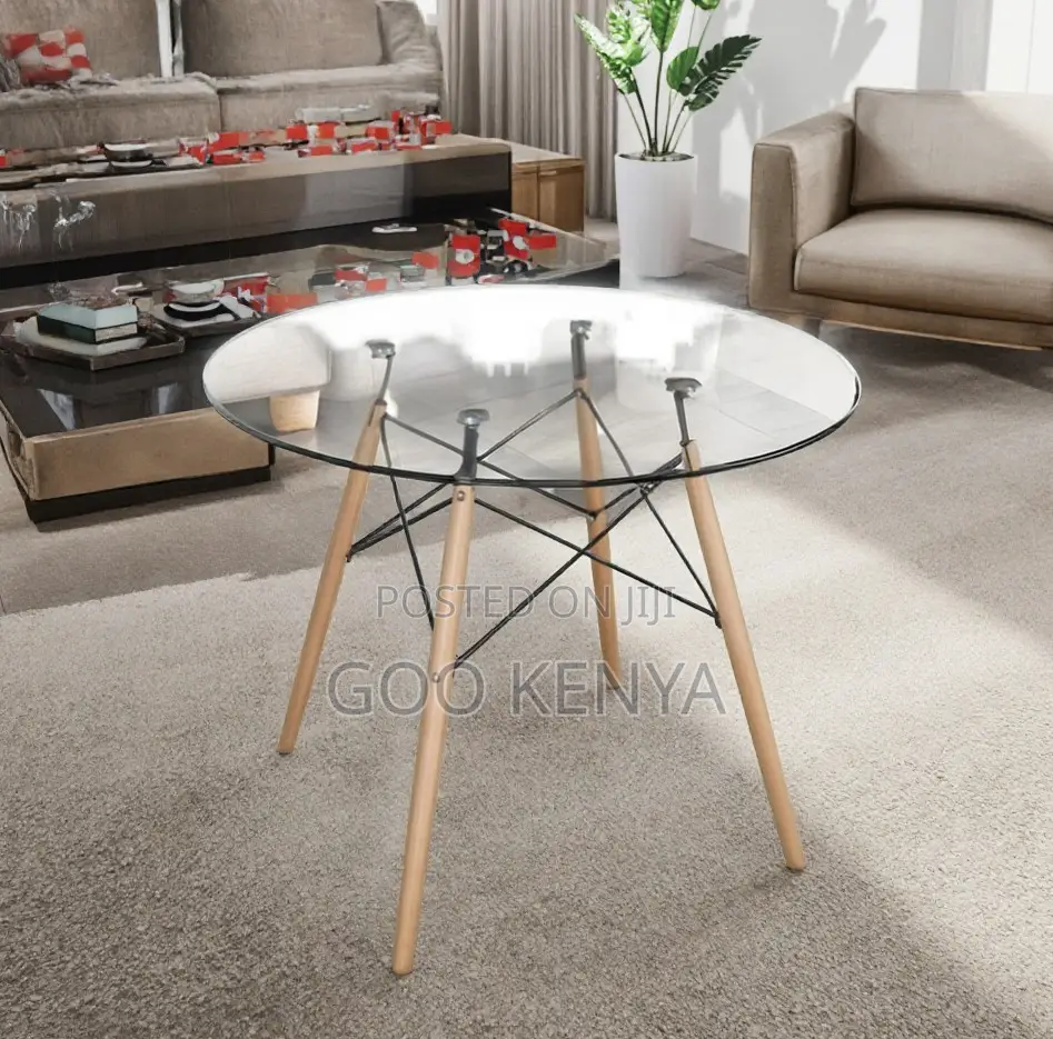 Home Table;Sleek Tempered Glass Coffee Table for Dining Coffee Shops
