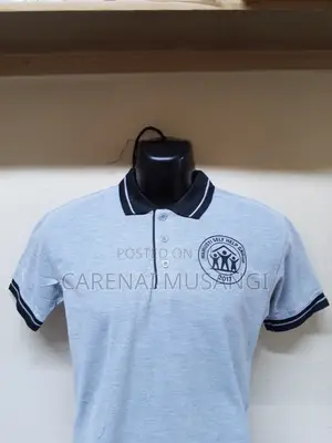 Classic Gray - Black Polo T-Shirts