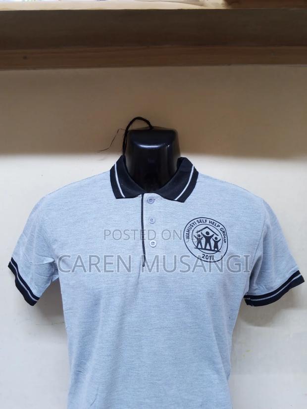 Classic Gray - Black Polo T-Shirts - main view