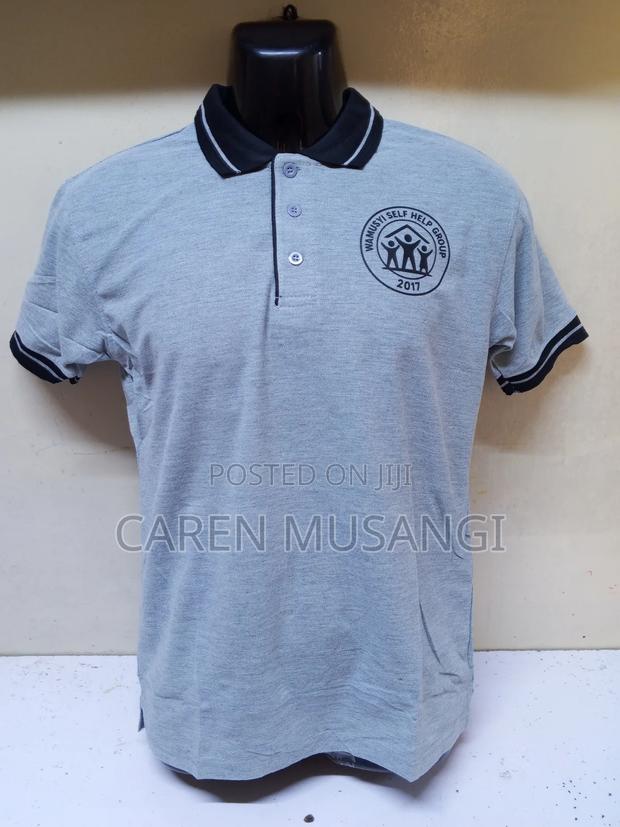 Classic Gray - Black Polo T-Shirts - thumbnail 3