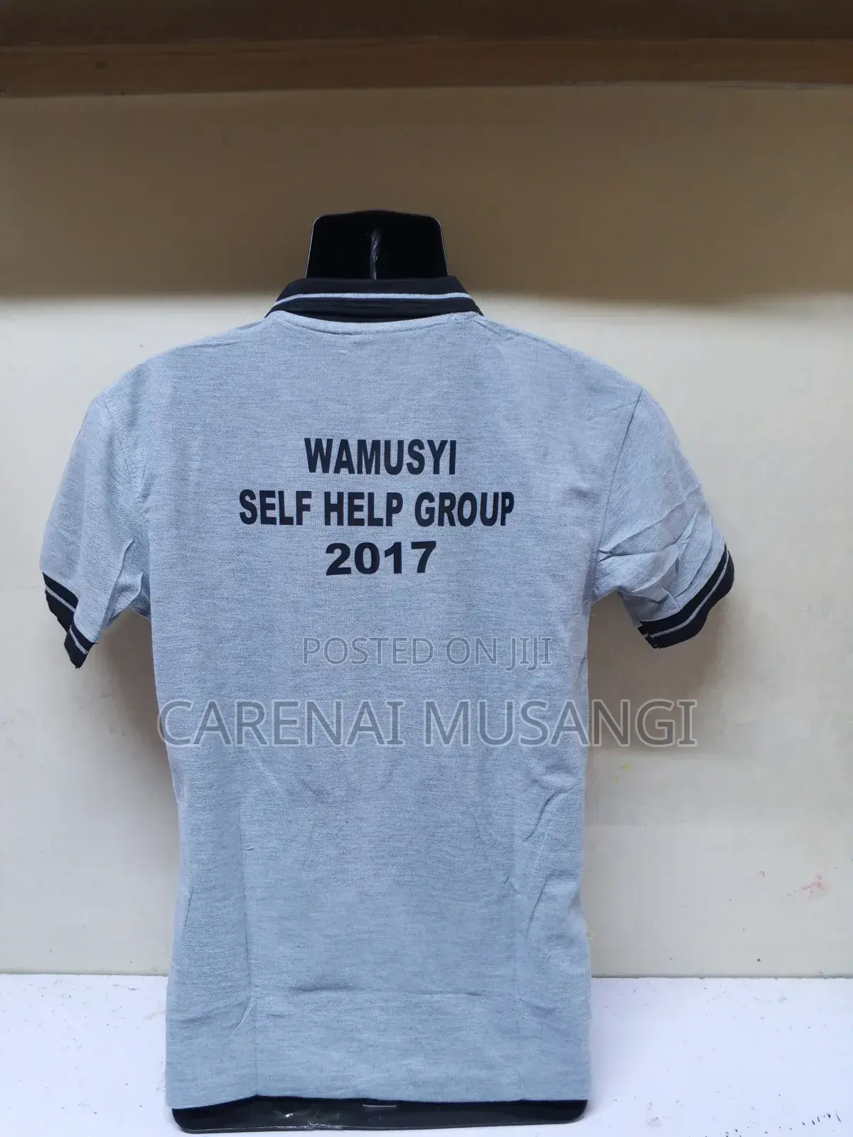 Classic Gray - Black Polo T-Shirts