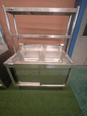 Stainless Steel Double Bowl Sink Unit - thumbnail 2