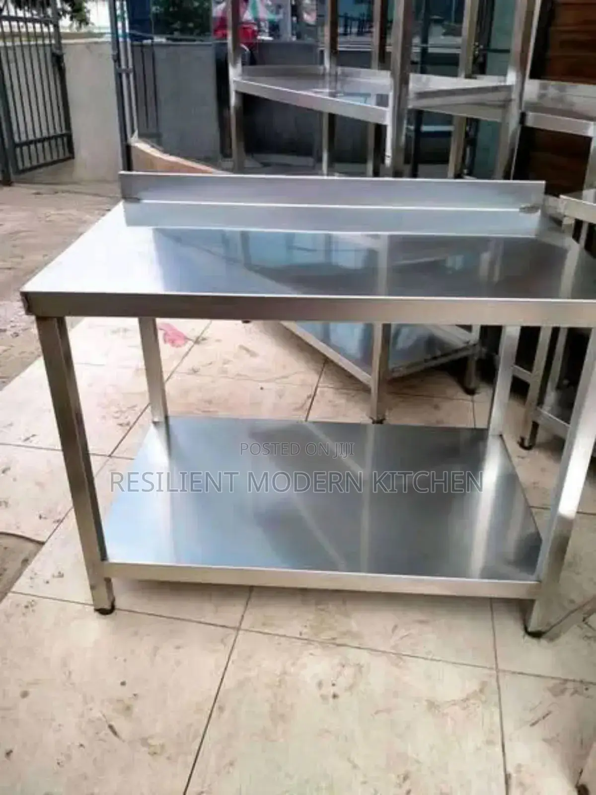 Heavy Gauge Stainless Steel Worktop Table 4ft