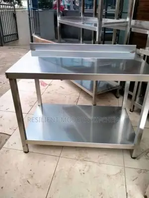 Heavy Gauge Stainless Steel Worktop Table 4ft