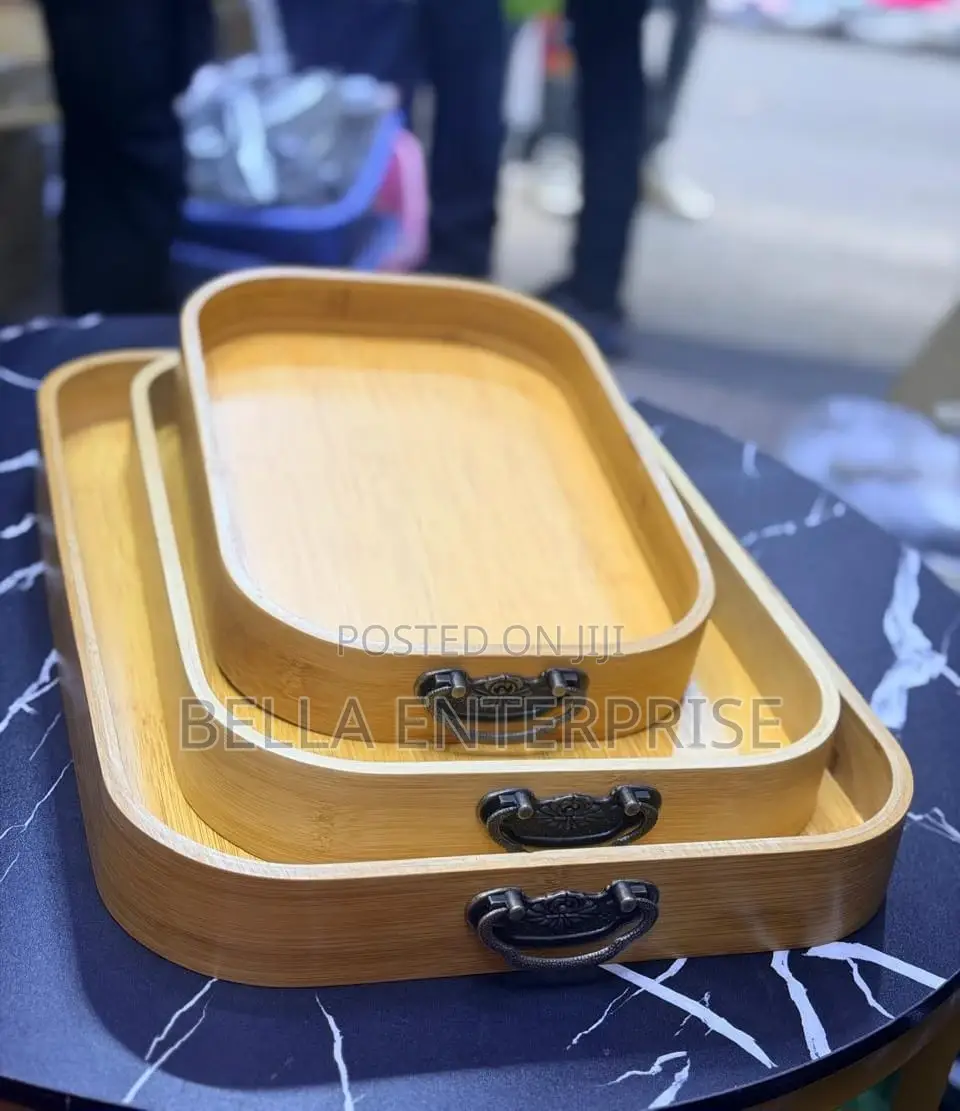 Available Multi-Functional Bamboo Food Serving Trays