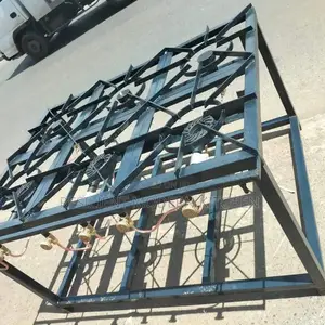 Mild Steel 6 Burner Gas Cooker Both Low Pressure High Pressure